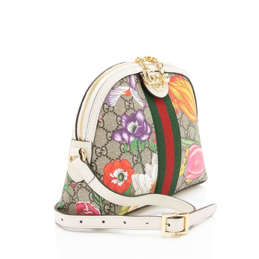 Gucci GG Supreme Flora Ophidia Dome Small Shoulder Bag - Picture 2 of 13